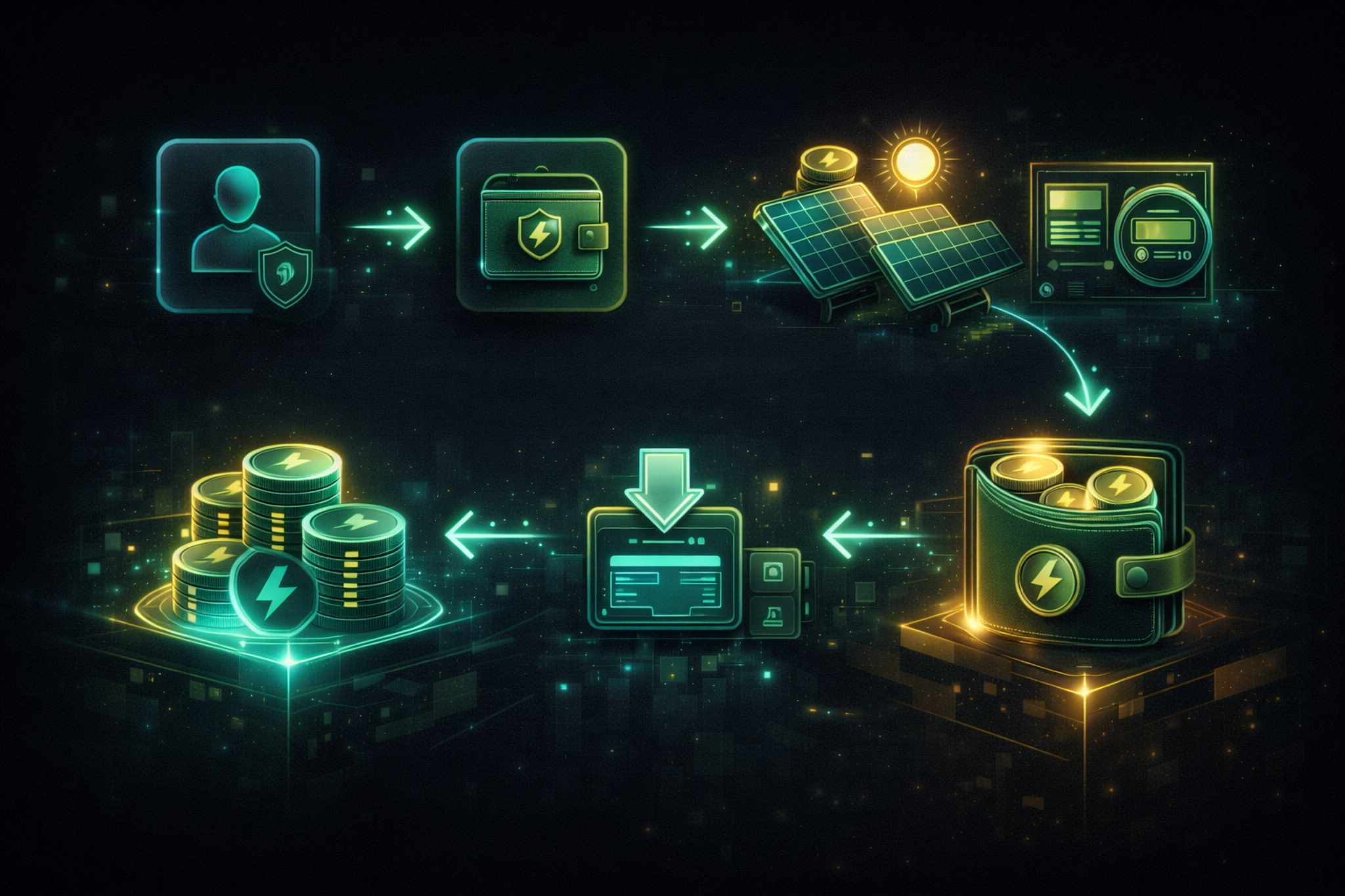 Energy token workflow illustration