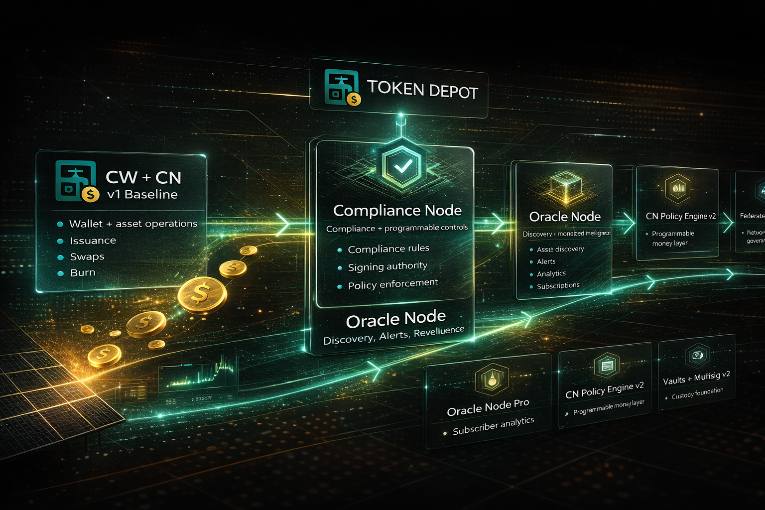 Token Depot product roadmap illustration